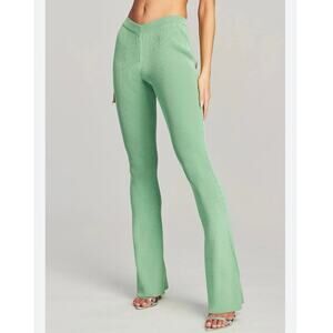 NWT SER.O.YA Green Highrise with Slight V Waist Ribbed Lux Pant Size S